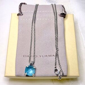 David Yurman Chatelaine Topaz & Diamond Necklace